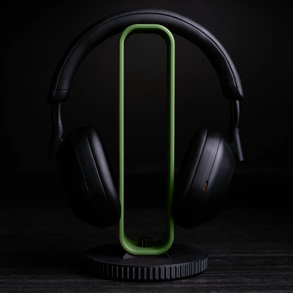 Military Minimalist Green Headset Stand Front On